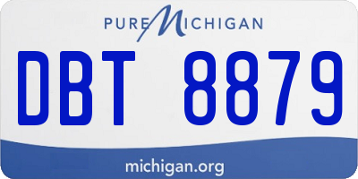 MI license plate DBT8879