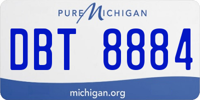 MI license plate DBT8884