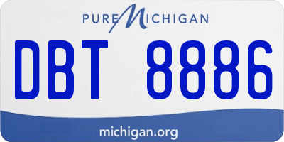MI license plate DBT8886