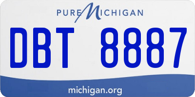 MI license plate DBT8887