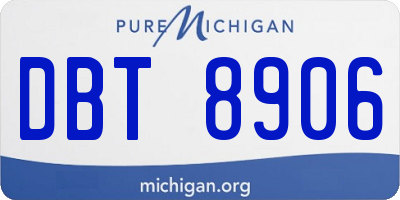 MI license plate DBT8906