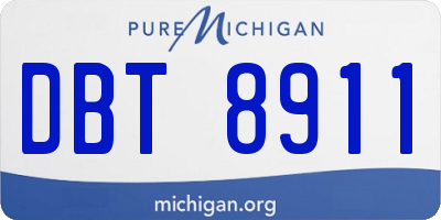 MI license plate DBT8911