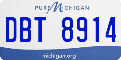 MI license plate DBT8914