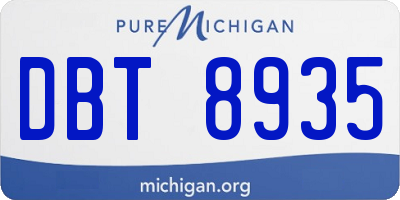 MI license plate DBT8935