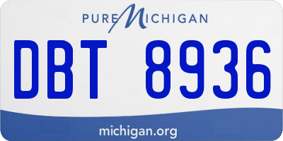 MI license plate DBT8936