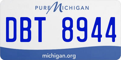 MI license plate DBT8944