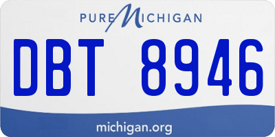 MI license plate DBT8946