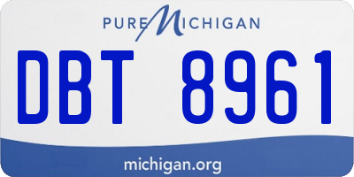 MI license plate DBT8961