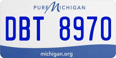 MI license plate DBT8970