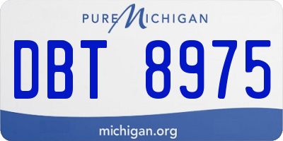 MI license plate DBT8975