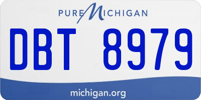 MI license plate DBT8979