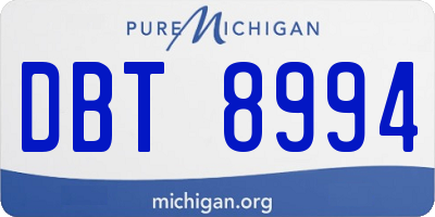 MI license plate DBT8994