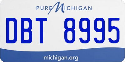 MI license plate DBT8995