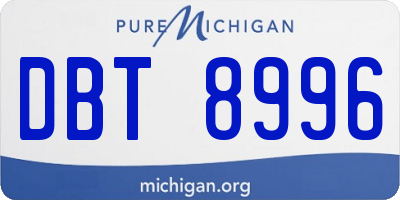 MI license plate DBT8996