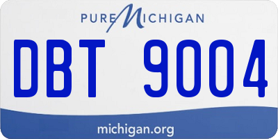 MI license plate DBT9004