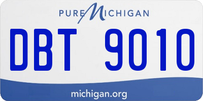 MI license plate DBT9010