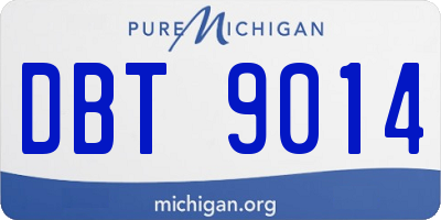 MI license plate DBT9014