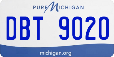 MI license plate DBT9020