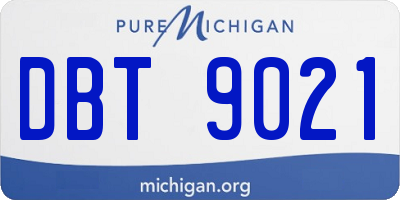 MI license plate DBT9021