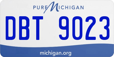 MI license plate DBT9023