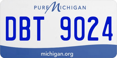 MI license plate DBT9024
