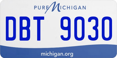 MI license plate DBT9030
