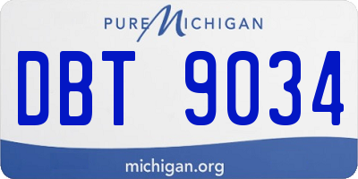 MI license plate DBT9034