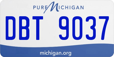 MI license plate DBT9037