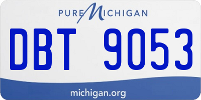 MI license plate DBT9053