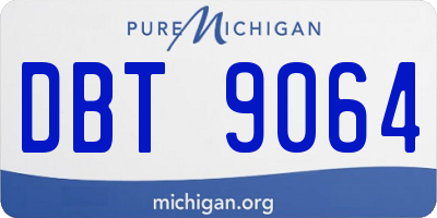 MI license plate DBT9064