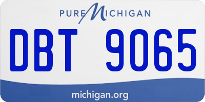 MI license plate DBT9065