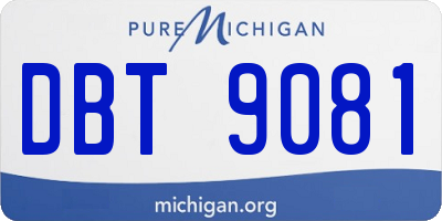MI license plate DBT9081