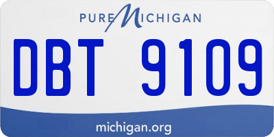 MI license plate DBT9109