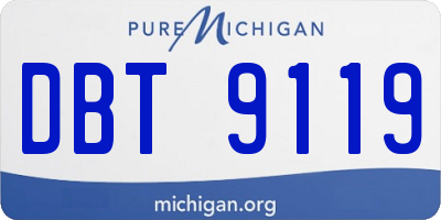 MI license plate DBT9119