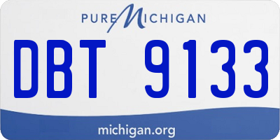 MI license plate DBT9133