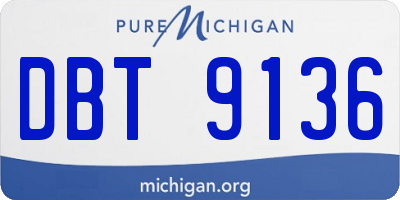 MI license plate DBT9136