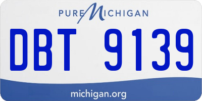 MI license plate DBT9139