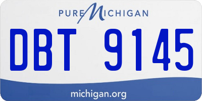 MI license plate DBT9145