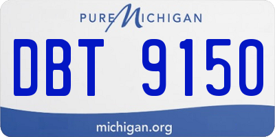 MI license plate DBT9150