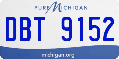 MI license plate DBT9152