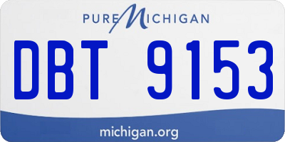 MI license plate DBT9153