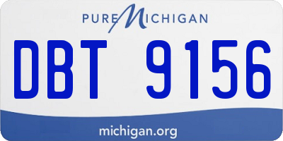 MI license plate DBT9156