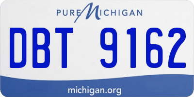 MI license plate DBT9162