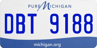 MI license plate DBT9188
