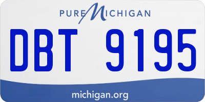MI license plate DBT9195