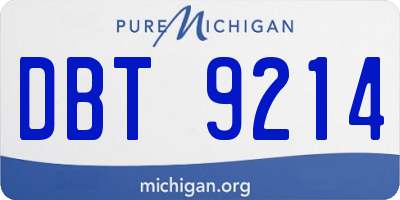 MI license plate DBT9214