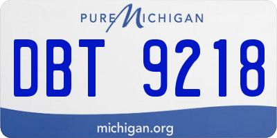 MI license plate DBT9218