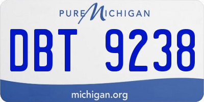 MI license plate DBT9238