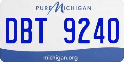MI license plate DBT9240