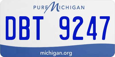MI license plate DBT9247